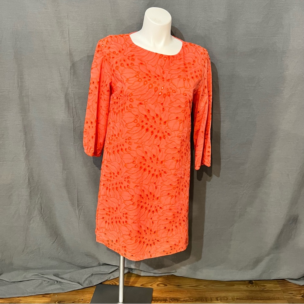 Preston & York Vibrant Orange Long Sleeve Dress